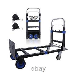 3 in1 Heavy Duty Convertible Hand Truck Dolly Cart, Folding Trolley Cart with
