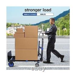 3 in1 Heavy Duty Convertible Hand Truck Dolly Cart, Folding Trolley Cart with