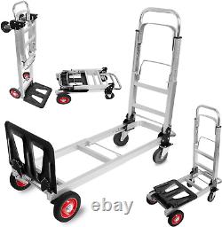 3 in 1 Aluminum Hand Truck Dolly Convertible Heavy Duty 460Lbs Capacity Folding