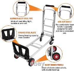 3 in 1 Aluminum Hand Truck Dolly Convertible Heavy Duty 460Lbs Capacity Folding