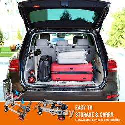 3 in 1 Aluminum Hand Truck Dolly Convertible Heavy Duty 460Lbs Capacity Folding