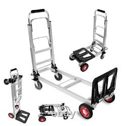 3 in 1 Aluminum Hand Truck Dolly Convertible Heavy Duty 460lbs Capacity