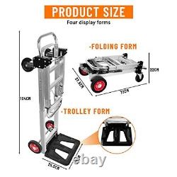 3 in 1 Aluminum Hand Truck Dolly Convertible Heavy Duty 460lbs Capacity