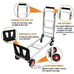 3 in 1 Aluminum Hand Truck Dolly Convertible Heavy Duty 460lbs Capacity