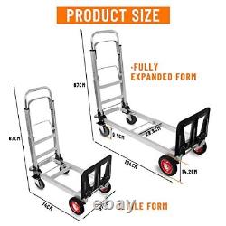 3 in 1 Aluminum Hand Truck Dolly Convertible Heavy Duty 460lbs Capacity