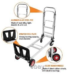 3 in 1 Aluminum Hand Truck Dolly Convertible Heavy Duty 460lbs Capacity