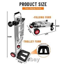 3 in 1 Aluminum Hand Truck Dolly Convertible Heavy Duty 460lbs Capacity