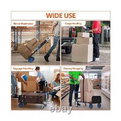 3 in 1 Heavy Duty Folding Hand Truck, Convertible Hand Truck, Portable Steel