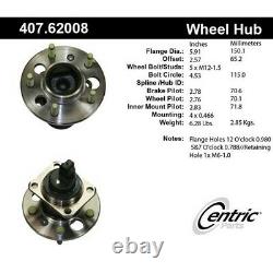 407.62008 Centric Wheel Hub Rear Driver or Passenger Side New for Chevy Olds