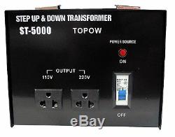 5000W Watt Step Up Down Electric Power Voltage Converter Transformer Heavy Duty