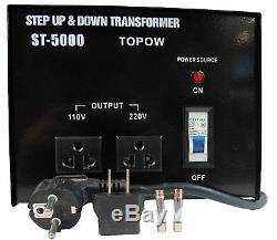 5000W Watt Step Up Down Electric Power Voltage Converter Transformer Heavy Duty