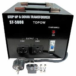 5000W Watt Step Up Down Electric Power Voltage Converter Transformer Heavy Duty