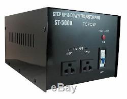 5000W Watt Step Up Down Electric Power Voltage Converter Transformer Heavy Duty