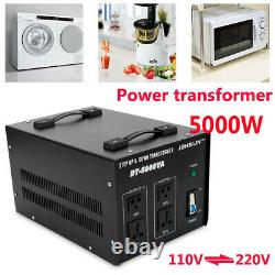 5000 Watt Voltage Converter Transformer Step Up/Down AC 220V110V Heavy Duty NEW