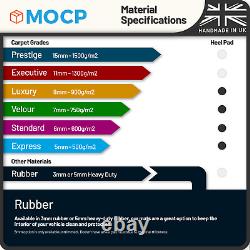 5mm Heavy-Duty Rubber Car Mats to fit Peugeot 306 Not convertible 1993-2001