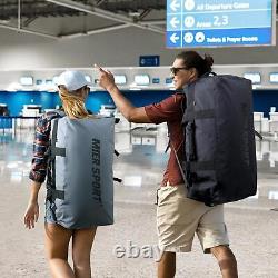 60L Water Resistant Backpack Duffle Heavy Duty Convertible Duffle Bag with Ba