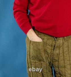 6 size new vintage original Heavy duty padded high military Russian pants