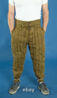 6 size new vintage original Heavy duty padded high military Russian pants