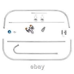 Add A Shower Converter Kit For Clawfoot Tub with Diverter Faucet & Rod Chrome