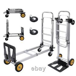 Aluminium Folding Hand Truck Heavy Duty 440lbs Capacity 2 in 1 Convertible Ha