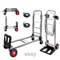 Aluminium Hand Truck Dolly Heavy Duty 440lbs Capacity 2 in 1 Convertible Fold