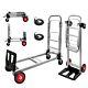 Aluminium Hand Truck Dolly Heavy Duty 440lbs Capacity 2 In 1 Convertible Fold