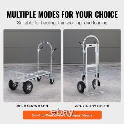 Aluminum Hand Truck 2in1 1000lbs Heavy Duty Industrial Convertible Platform