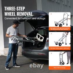 Aluminum Hand Truck 2in1 1000lbs Heavy Duty Industrial Convertible Platform