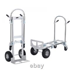 Aluminum Hand Truck 2in1 1000lbs Heavy Duty Industrial Convertible Platform