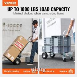 Aluminum Hand Truck 2in1 1000lbs Heavy Duty Industrial Convertible Platform
