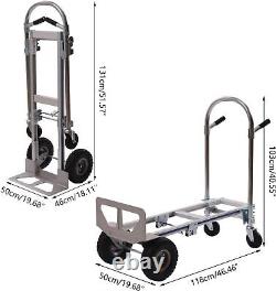 Aluminum Hand Truck with Handle Heavy Duty Convertible Folding Dolly Cart 770 Lbs