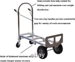 Aluminum Hand Truck with Handle Heavy Duty Convertible Folding Dolly Cart 770 Lbs