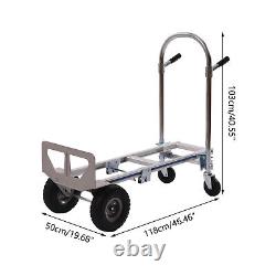 Aluminum Hand Truck with Handle Heavy Duty Convertible Folding Dolly Cart 770 Lbs