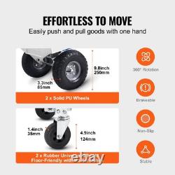 Aluminum Heavy Duty Hand Truck 800 lbs Load Capacity Convertible Folding with