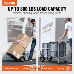 Aluminum Heavy Duty Hand Truck 800 lbs Load Capacity Convertible Folding with