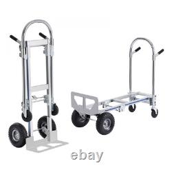 Aluminum Heavy Duty Hand Truck 800 lbs Load Capacity Convertible Folding with