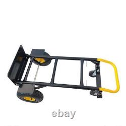 Amucolo Convertible Platform Cart 330 lbs. Capacity 4-Wheels Heavy-Duty Steel