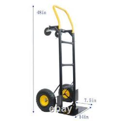 Amucolo Hand Truck 330 Lb Capacity+Heavy Duty+Vertical-Horizontal Convertible