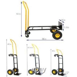 Amucolo Hand Truck 330 Lb Capacity+Heavy Duty+Vertical-Horizontal Convertible