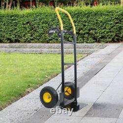 Amucolo Hand Truck 330 Lb Capacity+Heavy Duty+Vertical-Horizontal Convertible