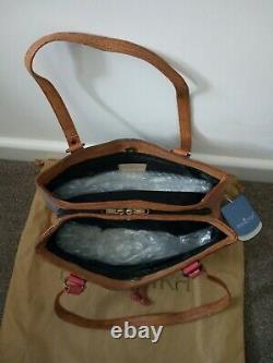 Anuschka Leather Hand Painted Convertible Triple Compartments Shoulder Handbag