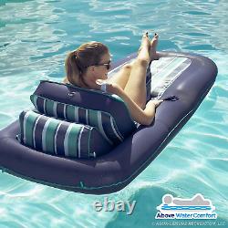 Aqua Premium Convertible Pool Float Lounge Extra Large Heavy Duty, Inflatabl