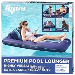 Aqua Premium Convertible Pool Float Lounge â Extra Large â Heavy Duty, for