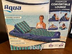 Aqua Premium Convertible Pool Lounger, Inflatable Pool Float, Heavy Duty, X-Larg