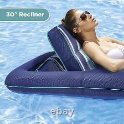 Aqua Premium Convertible Pool Lounger, Inflatable Pool Float, Heavy Duty, X-Larg