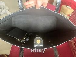 Aspinal of London Black Croc Leather Large Regent Tote Bag RRP £425.00 +Gift bag