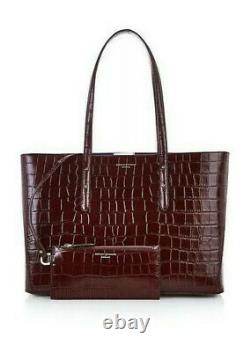 Aspinal of London Bordeaux Croc Leather Large Regent Tote Bag RRP £425.00