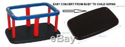 Baby Rubber Swing Seat Convertible Heavy Duty With Chainset Childrens Playhouse