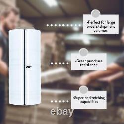 Blown Machine Pallet Shrink Wrap Clear 20 x 5000' 80 Gauge Stretch Film, 1 Roll