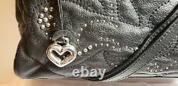 Brighton Pretty Tough Linaria Logan Quilted Studded Rose Crossbody Handbag $320